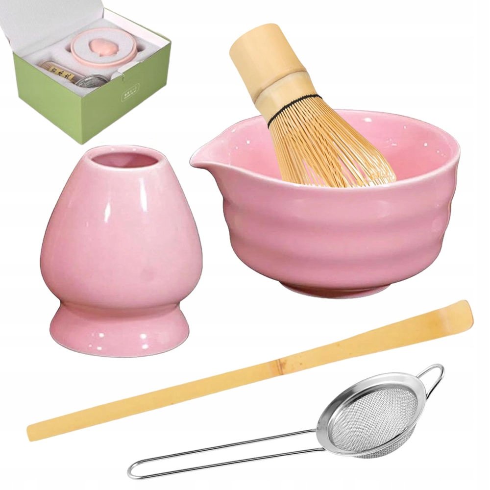 Zestaw do Matchy 5w1 ceramiczny Czarka miotełka łyżeczka do herbaty Matcha
