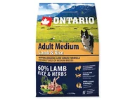 Sucha karma dla psów - ONTARIO dog  ADULT MEDIUM lamb - miniaturka - grafika 1