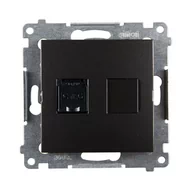 Gniazdka elektryczne - Kontakt Simon Gniazdo komputerowe RJ45 pojedyncze SIMON54 antracyt - miniaturka - grafika 1