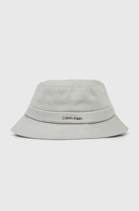 Calvin Klein kapelusz bawełniany kolor szary bawełniany - Czapki damskie - miniaturka - grafika 1
