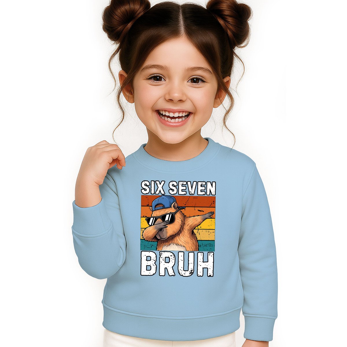 BLUZA DZIECIĘCA 67 SIX SEVEN VIRAL CAPYBARA 104 DLA CHŁOPCA DZIEWCZYNKI