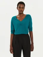 Bluzki damskie - Sisley Bluzka 3TNHL400T Turkusowy Regular Fit - miniaturka - grafika 1