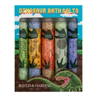 Zestawy kosmetyków damskich - Baylis & Harding Dinosaur Bath Salts Zestaw sól do kąpieli Jurassic Amber 5 x 65 g - miniaturka - grafika 1