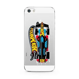ERT GROUP Oryginalne i oficjalnie licencjonowane etui na telefon komórkowy Hot Wheels do iPhone 5/5S/SE optymalnie dopasowane do kształtu smartfona, etui ochronne z silikonu, częściowo przezroczyste - Etui i futerały do telefonów - miniaturka - grafika 1