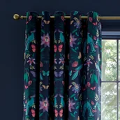 Zasłony - Niebieske zasłony zestaw 2 szt. 168x229 cm Mya Tropical Floral – Catherine Lansfield - miniaturka - grafika 1