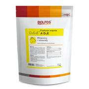 Suplementy i witaminy dla psów - Dolfos Dolvit Fosforan wapnia AD3E proszek 1kg - miniaturka - grafika 1