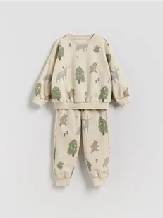 Reserved - Dzianinowy komplet - kremowy - Bluzy i sweterki niemowlęce - miniaturka - grafika 1