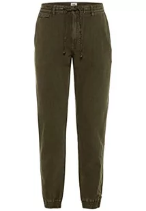 camel active Męskie spodnie typu zwężane fit Toronto Chino, ciemnozielony, 32W / 34L - Spodenki męskie - miniaturka - grafika 1