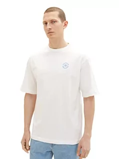 Koszulki męskie - TOM TAILOR Koszulka męska 1036353, 10332-Off biała, S, 10332 – Off White, S - grafika 1