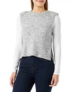 ICHI Damski sweter IHJORDAN WA3, 200318/szary melanż, S - Swetry damskie - miniaturka - grafika 1