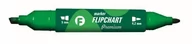 Markery do tablic - Tetis Marker flipchart KM503) dwustronny zielony - miniaturka - grafika 1