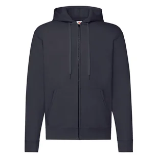 Bluza męska z kapturem Zip Through Hooded Sweat Fruit of the Loom - Ciemnogranatowy XL - Bluzy męskie - miniaturka - grafika 1