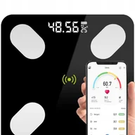 Wagi łazienkowe - WAGA ŁAZIENKOWA ANALITYCZNA INTELIGENTNA BLUETOOTH APLIKACJA CZARNA - miniaturka - grafika 1