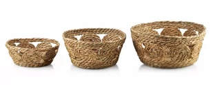 Lumarko Lumarko Komplet 3 Koszy 30xh:15cm/27xh:13cm/21xh:9cm HIWB3029 Mondex - Kosze wiklinowe - miniaturka - grafika 1