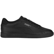 Buty dla dziewczynek - Buty Puma Smash 3.0 L Jr 392031 01 czarne - miniaturka - grafika 1