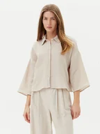 Koszule damskie - Vero Moda Koszula Natali 10279685 Beżowy Standard Fit - miniaturka - grafika 1