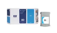 Tusze oryginalne - Tusz HP 80 C4846A 350ml C Oryginał NO BOX - miniaturka - grafika 1