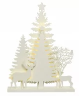 Ozdoby bożonarodzeniowe - Figurka Dekoracyjna Świąteczna Led Biała 40 Cm - miniaturka - grafika 1