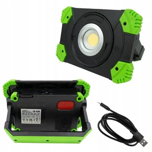 Lampa Robocza LED z Akumulatorem na Budowę 20W Różne Poziomy Jasności - Lampy ogrodowe Lampa Robocza LED z Akumulatorem na Budowę 20W Różne Poziomy Jasności - Lampy ogrodowe - miniaturka - grafika 1