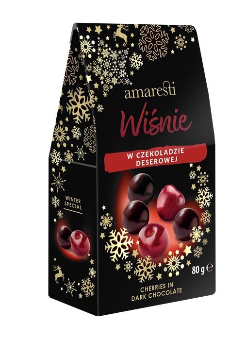 Eurohansa Amaresti Wiśnie w czekoladzie deserowej (WinterSpecial) 80g