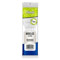 Akcesoria do grilla - Piknik Widelec Wielorazowy Przeźroczysty 6 Sztuk - miniaturka - grafika 1