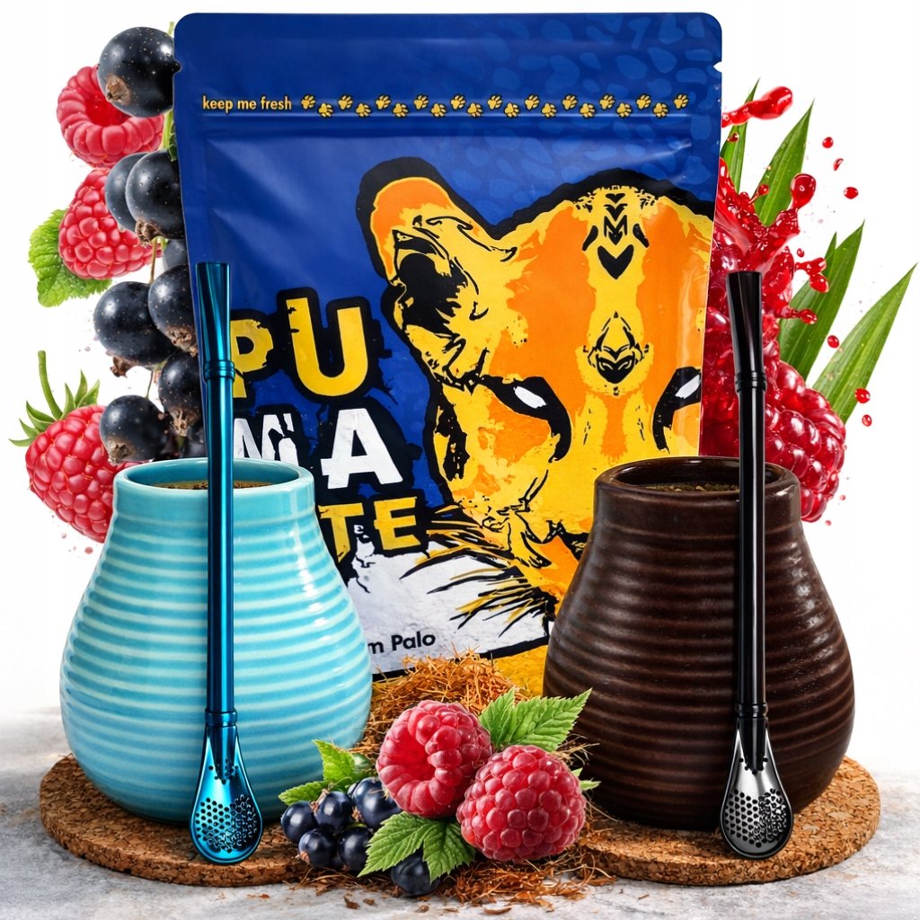 Zestaw Yerba Mate dla Dwojga PumaTe Red Vibe Matero Bombilla