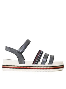 Tommy Hilfiger Sandały Platform Velcro Sandal T3A2-32763-0568 S Granatowy - Buty dla dziewczynek - miniaturka - grafika 1