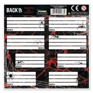 Szkolne artykuły papiernicze - Nalepki na zeszyty BackUp Pająki (25szt) - DERFORM - miniaturka - grafika 1
