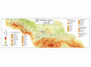 Polskie góry. Mapa ścienna 1:800 000 - Mapy i plansze edukacyjne - miniaturka - grafika 1