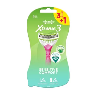 Wilkinson Sword Xtreme3 Beauty Sensitive Maszynki do golenia damskie 3+1szt GRATIS - Maszynki do golenia i wkłady - miniaturka - grafika 1