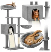 Drapaki dla kotów - DRAPAK DLA KOTA DOMEK 5 POZIOMÓW 135CM KANZA - miniaturka - grafika 1
