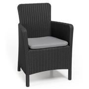 Fotele i krzesła ogrodowe - ALLIBERT fotel TRENTON DINING grafit/szary - miniaturka - grafika 1