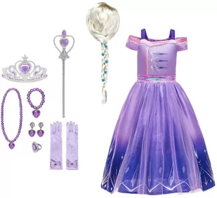 Strój Przebranie Sukienka Elza Elsa 2 Zestaw 104/110 Fioletowa - Stroje karnawałowe Strój Przebranie Sukienka Elza Elsa 2 Zestaw 104/110 Fioletowa - Stroje karnawałowe - miniaturka - grafika 1