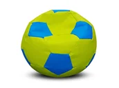 Fotele i pufy dla dzieci - Pufa piłka XL worek limonkowo-niebieska - miniaturka - grafika 1