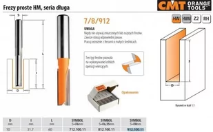 CMT Frez prosty HM do drewna, średnica 10 mm, długość robocza 31,7 mm - CMT (912.100.11) - Frezy - miniaturka - grafika 1