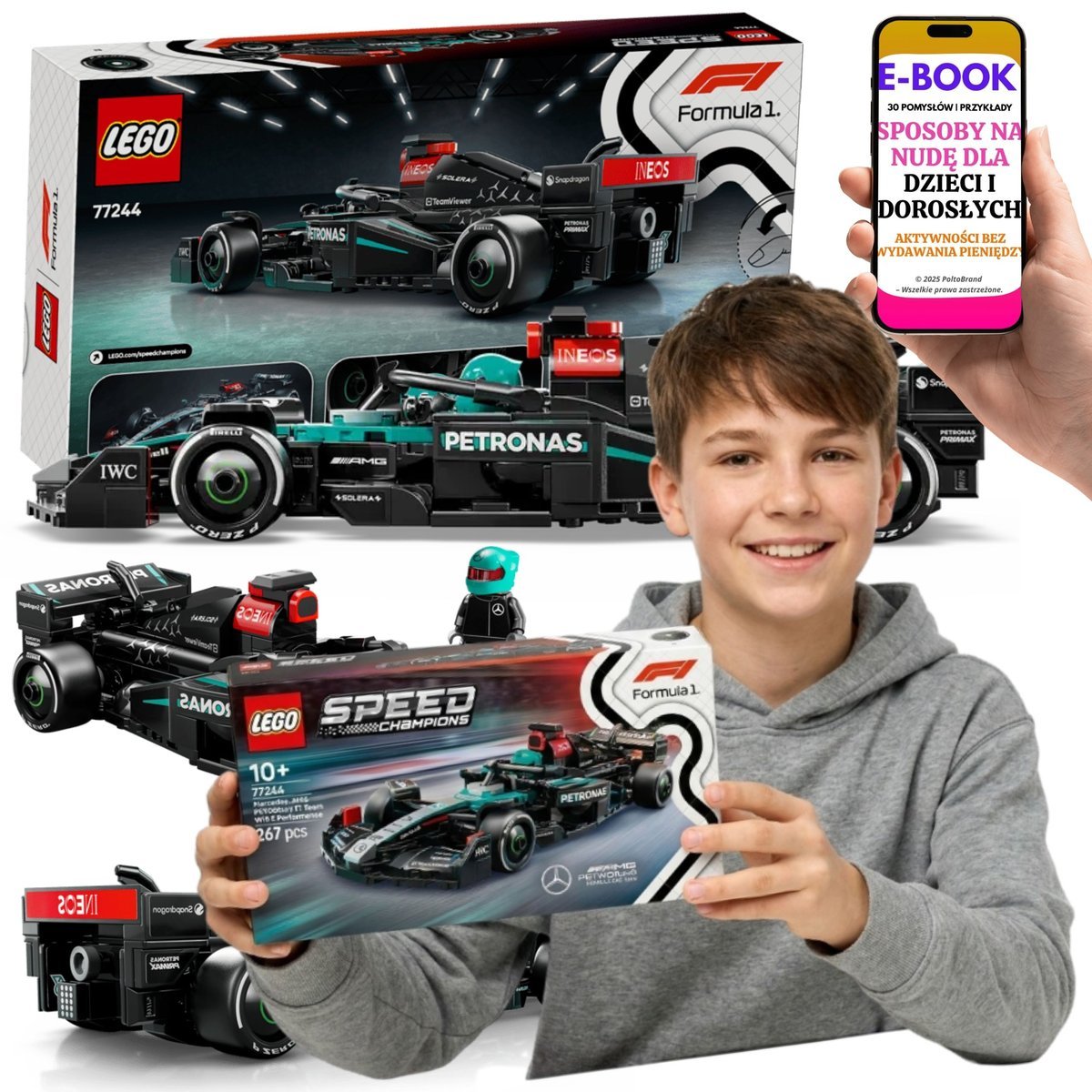 LEGO FORMULA 1 77244 Mercedes AMG W15 Samochód Wyścigowy + E-BOOK-3