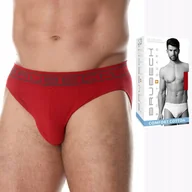 Majtki męskie - Slipy męskie bezszwowe bawełniane majtki BRUBECK BE0029M czerwony - XL - miniaturka - grafika 1