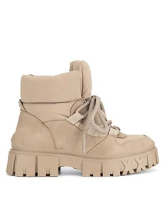 MEXX Trapery MI001713343W Beżowy - Botki damskie - miniaturka - grafika 1