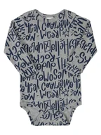 Body dla niemowląt - Niemowlęce body krótki rękaw napisy szare Up Baby r.68 - miniaturka - grafika 1
