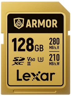 Lexar SDXC ARMOR Gold UHS-II U3, Stainless Steel, IP68 R280/W210 (V60) 128GB - Karty pamięci - miniaturka - grafika 1