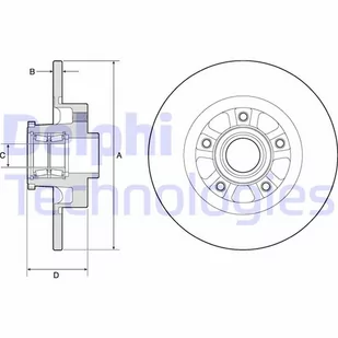 Delphi Tarcza hamulcowa BG9190RSC - Tarcze hamulcowe - miniaturka - grafika 1