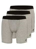 Majtki męskie - adidas Performance Obcisłe bokserki pakowane po 3 szt. Mężczyźni Bawełna szary marmurkowy, S - miniaturka - grafika 1