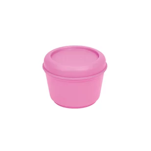 Pojemnik okrągły 0,25 l. zakręcany, różowy - Lunch boxy - miniaturka - grafika 1