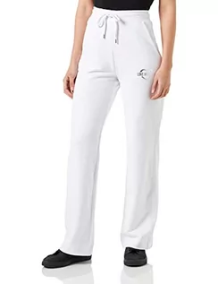 Spodnie damskie - Love Moschino Spodnie damskie Wide Leg Jogger Casual Pants, optical white, 42 - grafika 1