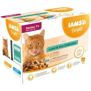 Iams Delights Adult 12 X 85 G W Sosie - Mokra karma dla kotów - miniaturka - grafika 1