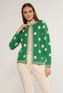 Swetry damskie - Bolerko w grochy - Monnari - grafika 1