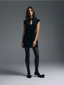 Sukienki - Reserved - Sukienka mini ze zdobieniem - czarny - miniaturka - grafika 1