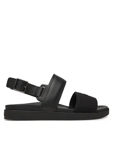 Calvin Klein Sandały Back Strap W/ Buckle Logo HM0HM01742 Czarny - Sandały męskie - miniaturka - grafika 1
