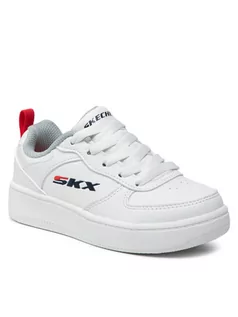 Buty dla chłopców - Skechers Sneakersy Sport Court 92 405696L/WHT Biały - grafika 1