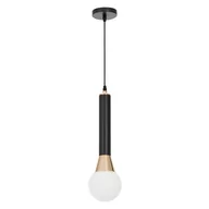 Lampy sufitowe - NOWOCZESNA LAMPA WISZĄCA CZARNO-ZŁOTA FOLINO W1 - miniaturka - grafika 1